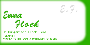 emma flock business card